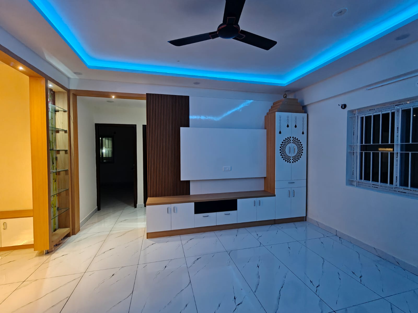 Modern living room with contemporary furniture