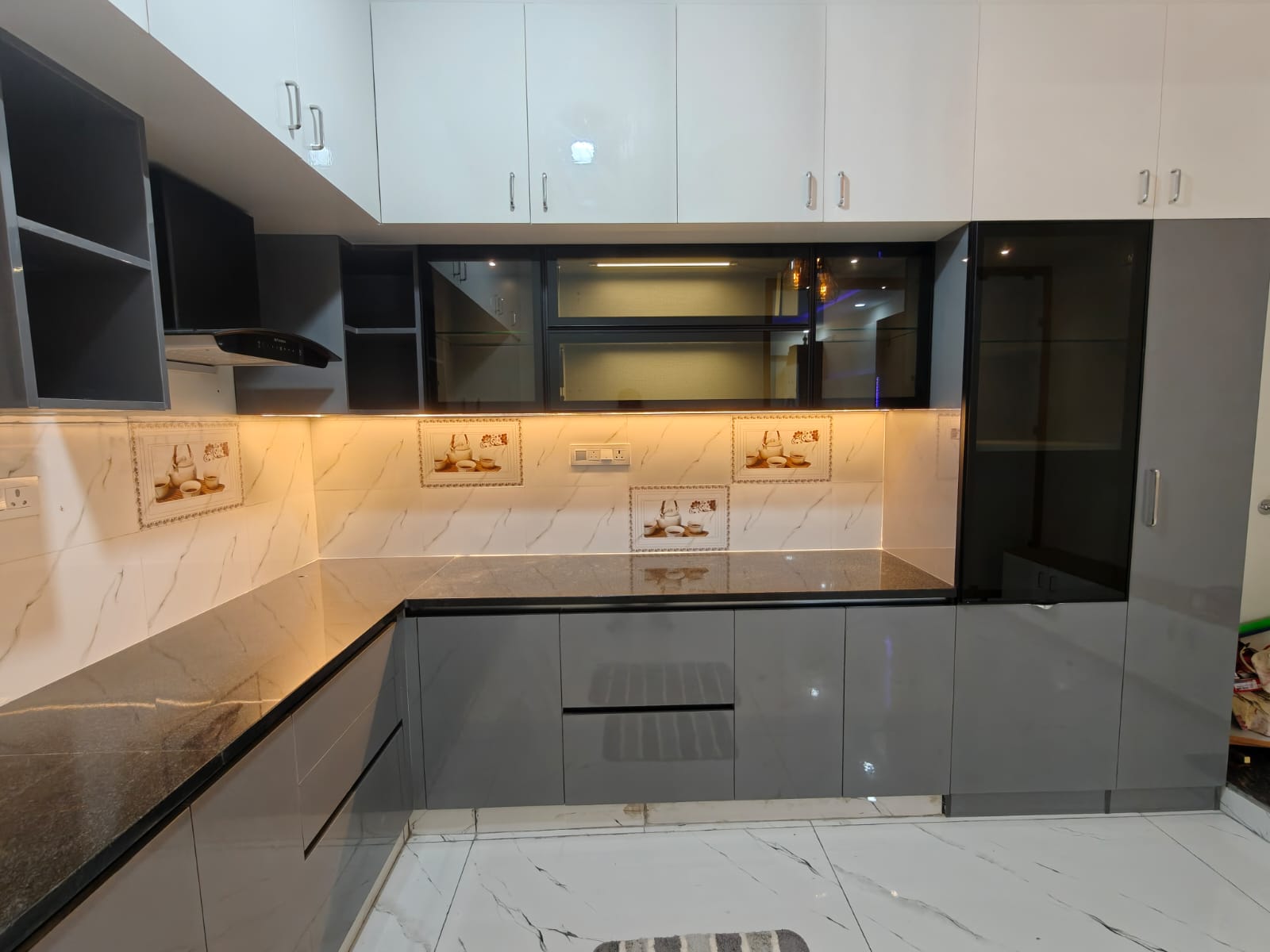 Modern living room with contemporary furniture