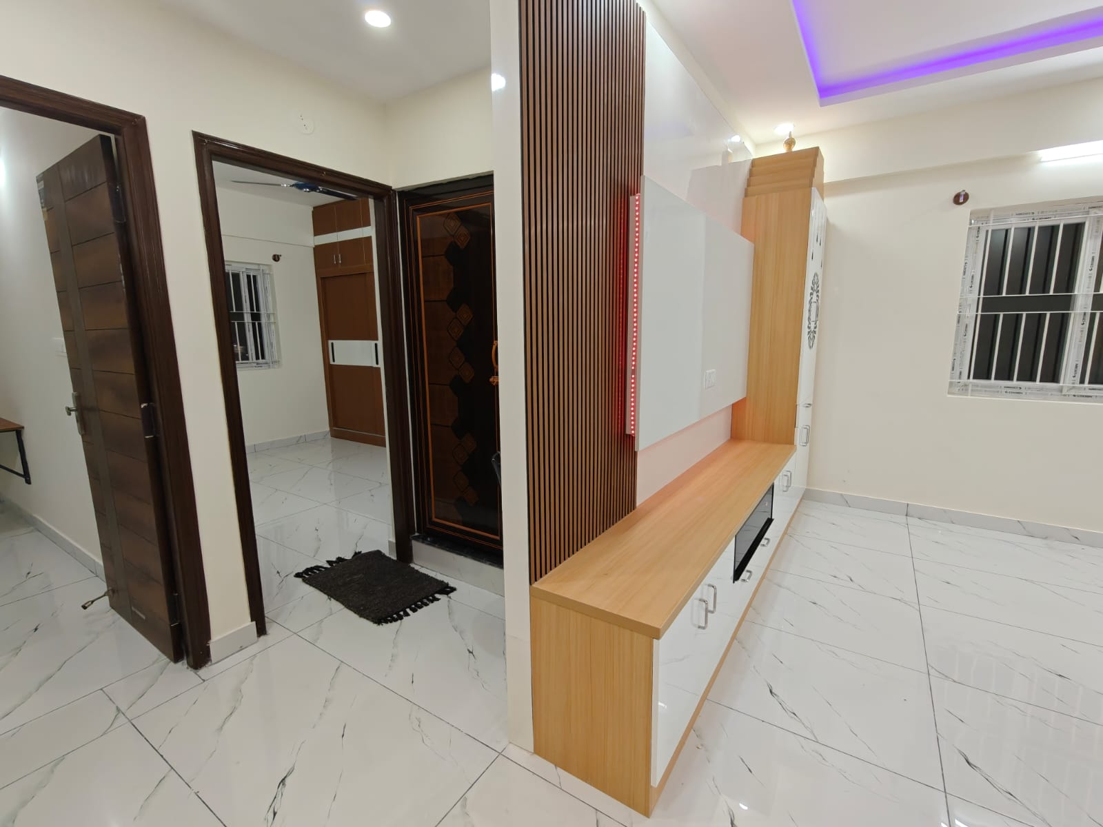 Modern kitchen and dining area